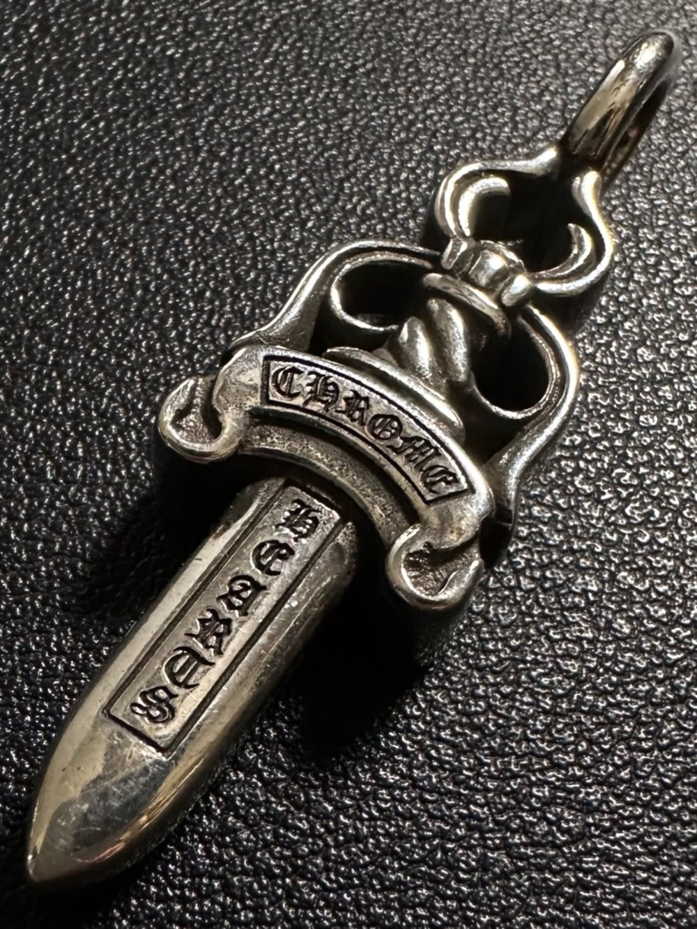 Chrome Hearts Double Dagger Pendant 925 Sterling Silver 13.5g